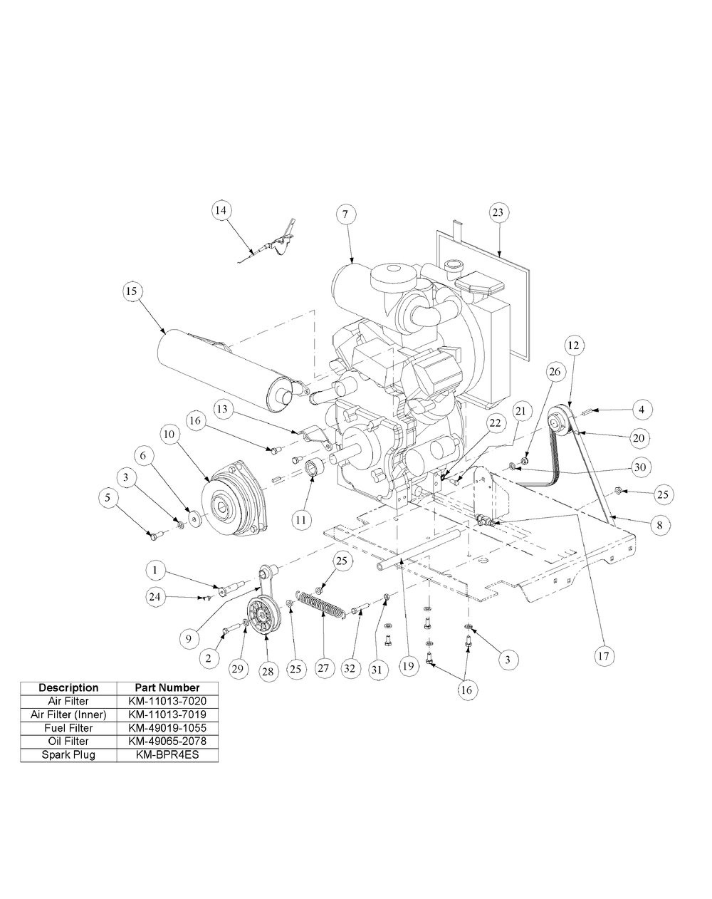 Kawasaki Engine Assembly (May 2004 And After) Diagram and Parts List for M60-KW LC-53AB5GFX750-29HP Cub Cadet Lawn Tractor